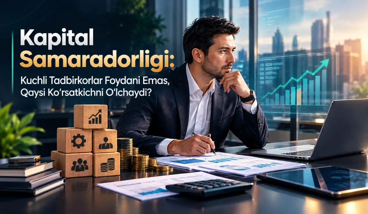 Kapital samaradorligi: kuchli tadbirkorlar foydani emas, qaysi koʻrsatkichni oʻlchaydi?